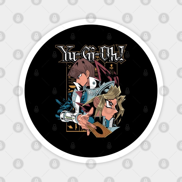 Yugi and Seto Kaiba Duel Yu-Gi-Oh! Art Magnet by Otaku Vibes